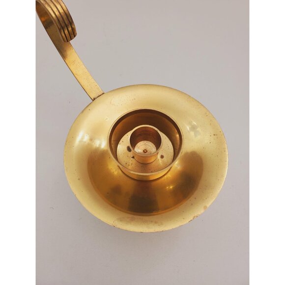 Vintage Brass Candle Holder - Brass Candlestick Holder - Brass Chamberstick - - Picture 4 of 10